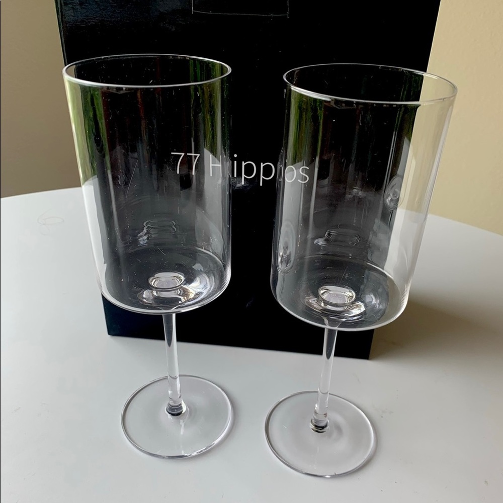 Cylindrical Wine Glasses - Set of 2